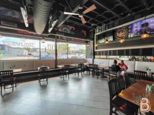 Bright, stylish dining space perfect for casual meal and socializing.