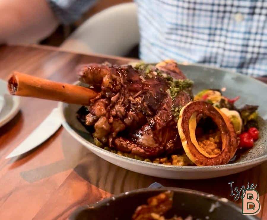 Delicious tender lamb shank served with roasted vegetables and caramelized onions. Perfect comfort food for meat lovers.